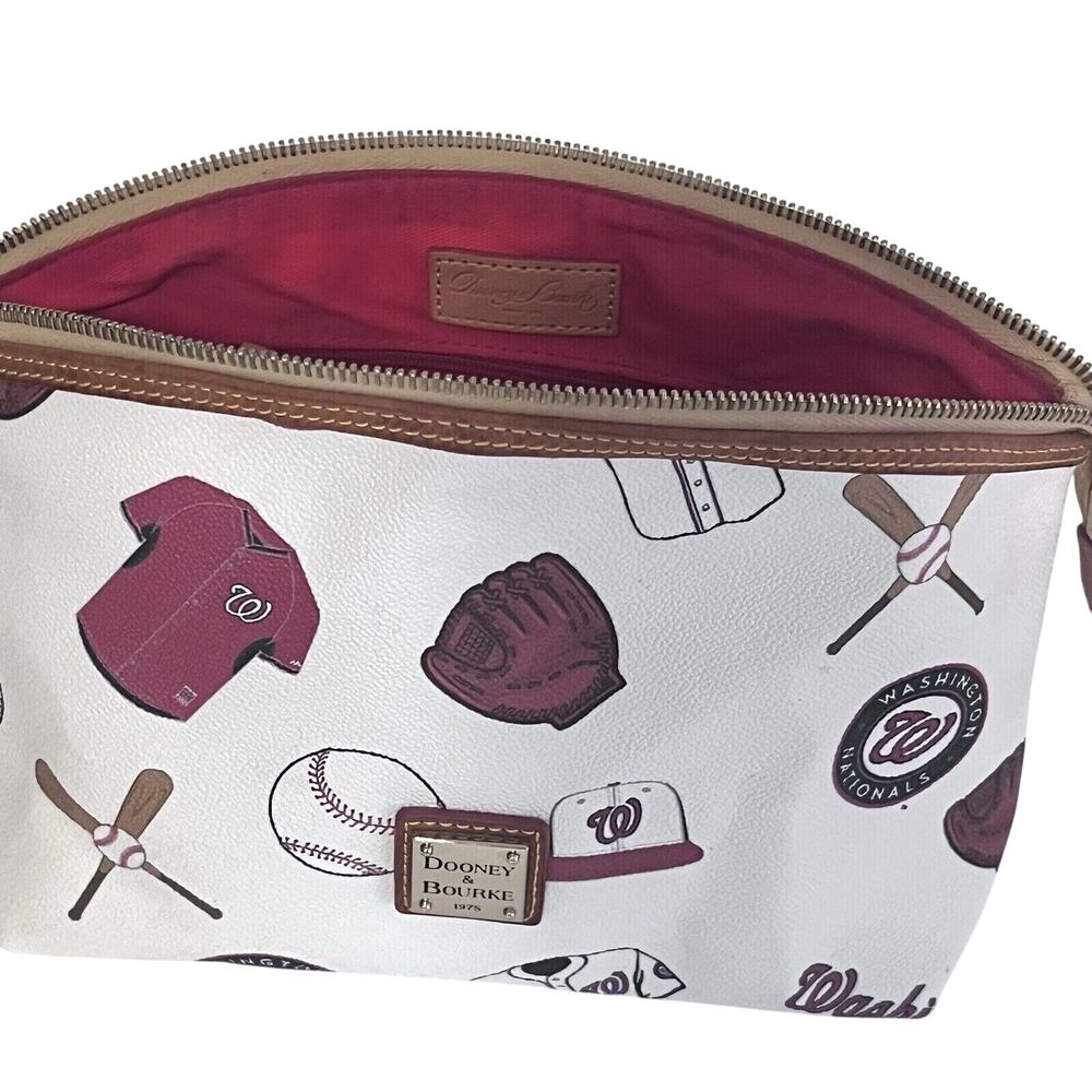 Dooney & Bourke Washington Nationals Logo MLB Coated Cotton Cosmetic Case Clutch - Picture 9 of 12